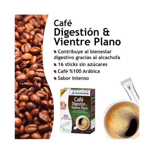 JUVAMINE Café digestión, vientre plano con alcachofa 16 uds.