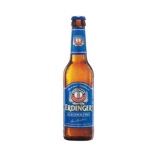 ERDINGER ALKOHOLFREI Cerveza de trigo sin alcohol  botella de 33 cl.