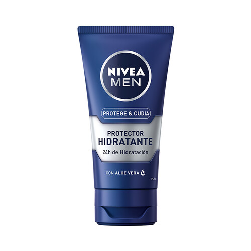 NIVEA Crema facial hidratante y protectora, con aloe vera NIVEA Men protege & cuida 75 ml.