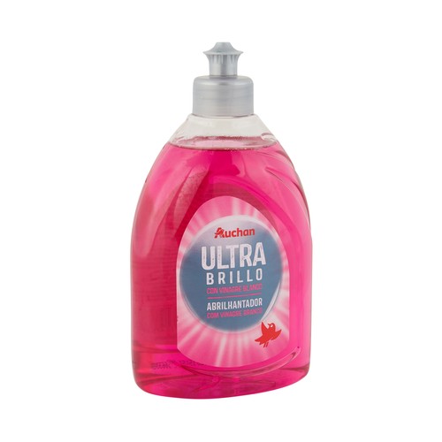 PRODUCTO ALCAMPO Detergente lavavajillas líquido ultra brillo, con vinagre blanco 500 ml.