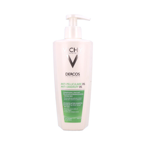Champú anticaspa especial para cabello seco VICHY Dercos 390 ml.