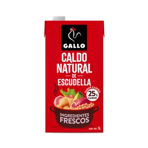 GALLO Caldo natural de escudella, elaborado con ingredientes frescos 1 l.