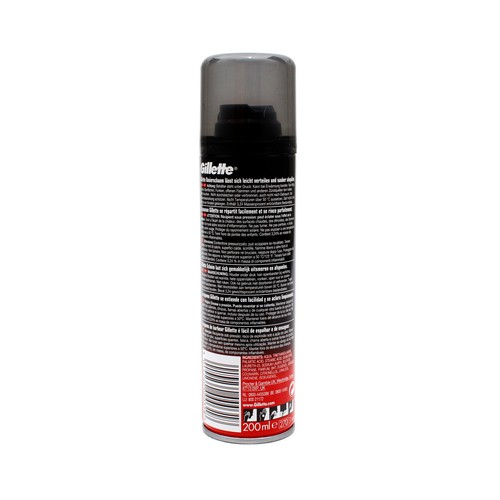GILLETTE Espuma de afeitar con textura mousse para pieles normales GILLETE 200 ml.