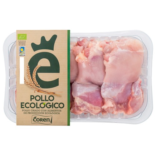 COREN Bandeja de escalopes de pollo ecológico.