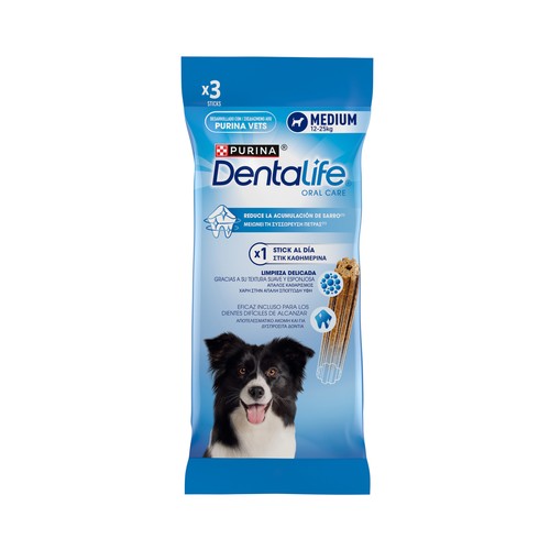 DENTALIFE Snack dental para perro mediano (12-25 Kg.) 3 uds. 69 g.