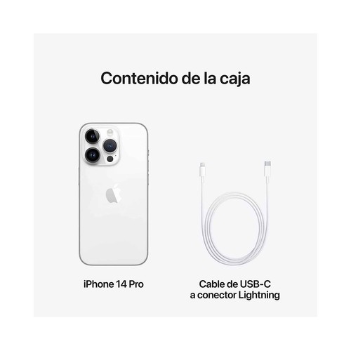 Apple iPHONE 14 Pro 128GB plata, pantalla 15,4cm (6,1"). MQ023QL/A