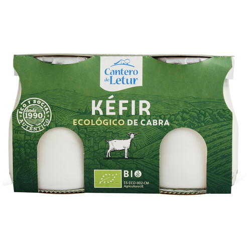 CANTERO DE LETUR Kefir de cabra ecológico CANTERO DE LETUR pack 2 x 1 25 g.