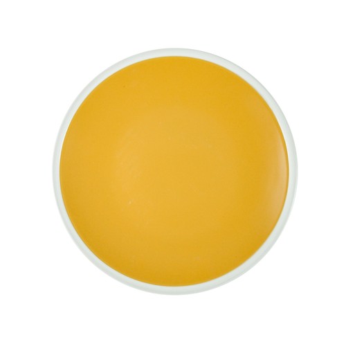 Plato de postre loza de 20 cm, color ocre, ALCAMPO.