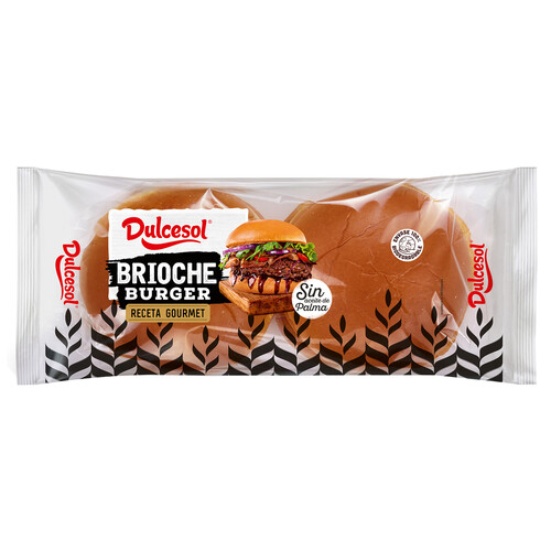 DULCESOL Pan burguer brioche 4 uds. 350 g. Alcampo ¡Haz tu Compra