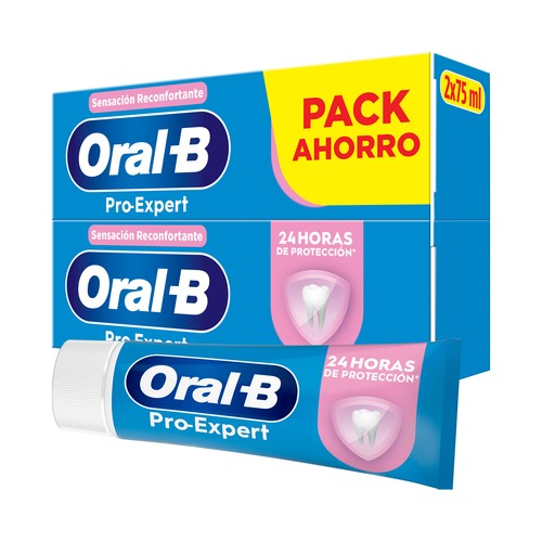 ORAL-B Pro-expert sensibilidad Pasta de dientes blanqueante y contra la sensibiliad dental 2 x 75 ml.