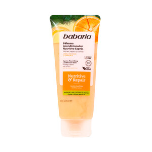 Imagen de BABARIA Nutri & repair Bálsamo acondicionador nutritivo express, para cabellos secos o dañados 200 ml.