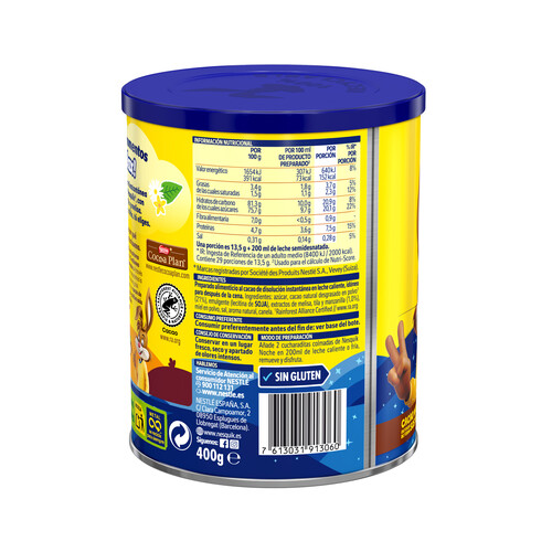 NESQUIK Cacao soluble con tila, melisa y manzanilla buenas noches NESQUIK 400 g.