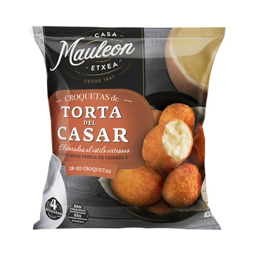 CASA MAULEON Croquetas de torta del Casar, elaboradas al estilo artesano 400 g.