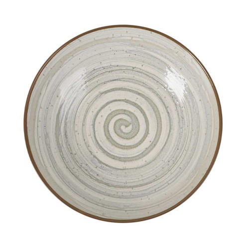 Plato hondo 21cm melamina, modelo Loop gris. MONACO