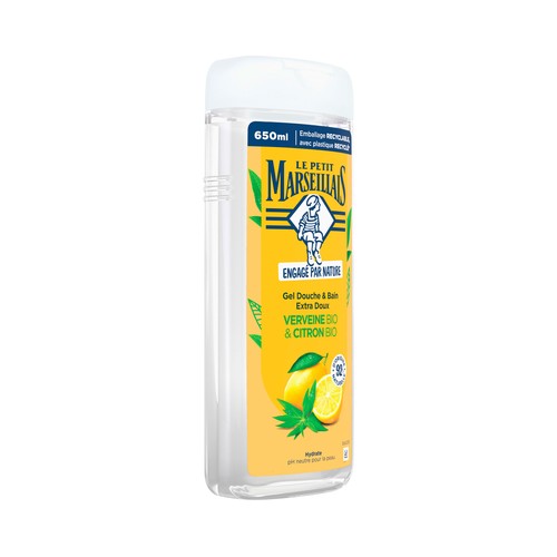 LE PETIT MARSEILIAIS Gel hidratante extra suave de Verbena y limón orgánicos 650 ml.