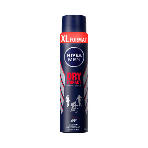NIVEA Desodorante en spray para hombre NIVEA Men dry impact 250 ml.