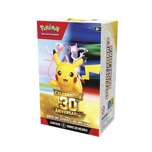 Pokémon caja 6 sobres, 30 aniversario coleccionable, POKEMON.