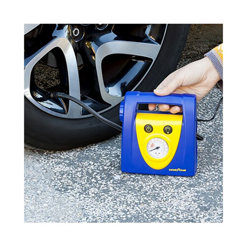 Mini compresor de aire para coche GOODYEAR, 120 PSI, 12v.
