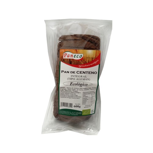 Pan de centeno integral, tipo alemán , ecológicoPANECO 600 g.