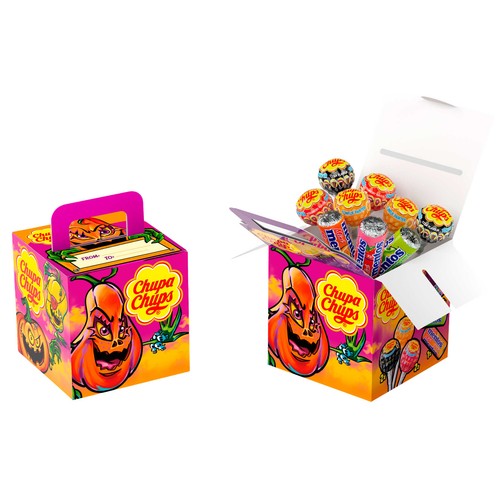 CHUPA CHUPS Caramelo con palo halloween caja mix 103gr