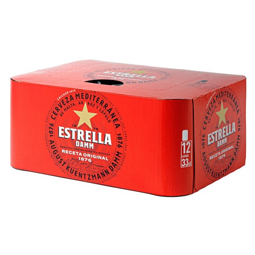 ESTRELLA DAMM Cerveza pack 12 x 33 cl.