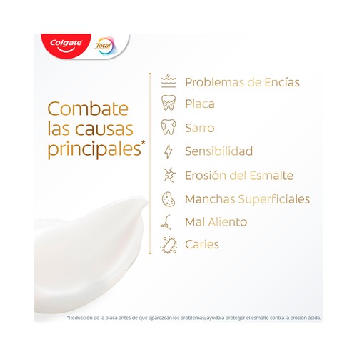 COLGATE Total prevención activa original Pasta de dientes con flúor y protección anti-bacterias 75 ml.