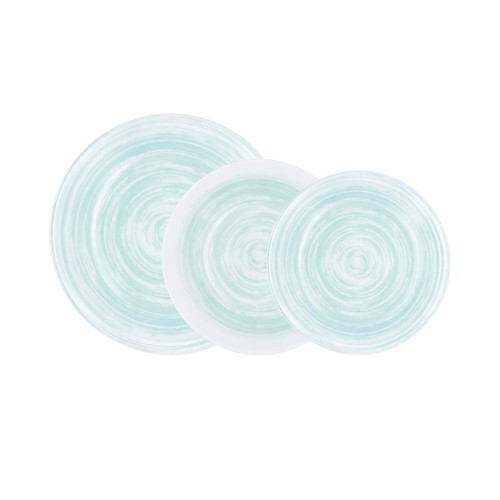Vajilla 18P Vidrio Opal Eolia Verde . LUMINARC