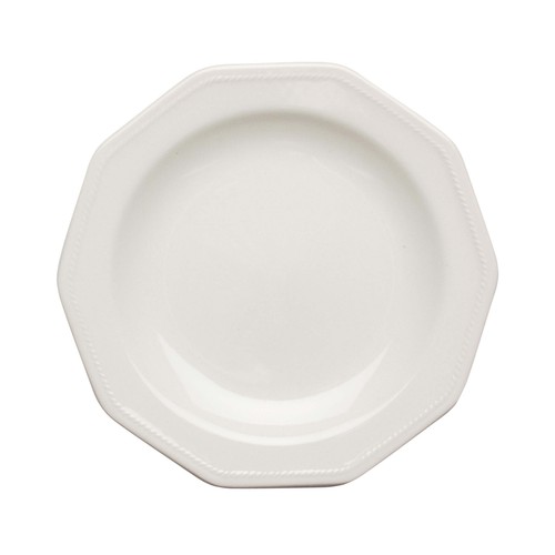 Plato de postre octogonal de loza inglesa, 20cm., Artic CHURCHILL.