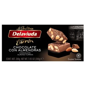 Imagen de DELAVIUDA Turrón de chocolate con almendras 200 g.