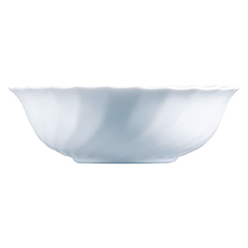 Bol multiusos 16cm. de vidrio Opal blanco, con diseño clásico redondeado, Trianon LUMINARC.
