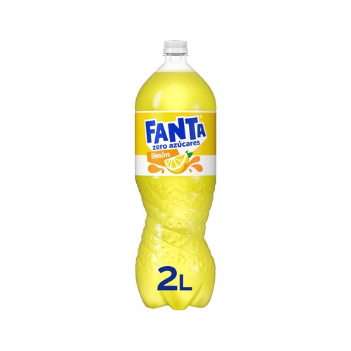 FANTA ZERO Refresco de limón sin azúcares añadidos  botella de 2 l.