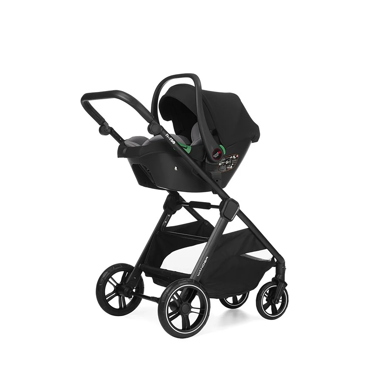 Combi trio 2 en 1 NURSE, portabebés, base isofix, color green