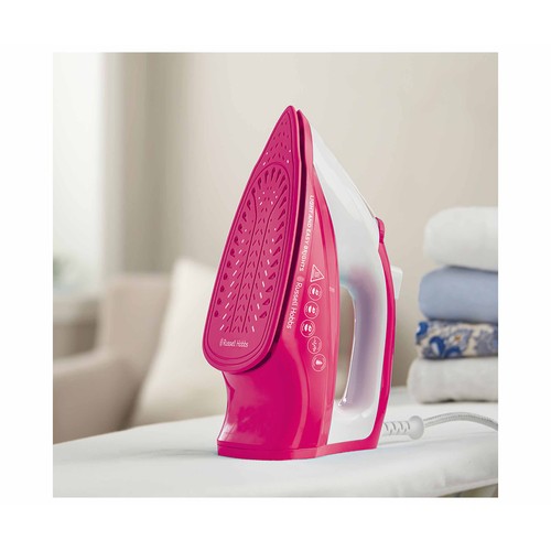 Plancha de vapor RUSSELL HOBBS Light & Easy 26480-56, suela cerámica, potencia 2400W.