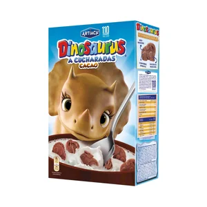 DINOSAURUS Galletas con cereales y cacao con forma de dinosaurios 320 g.