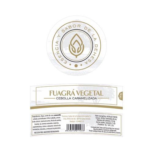 ESENCIA Y SABOR DE LA DEHESA Fuagrá vegetal con cebolla caramelizada 100 g.