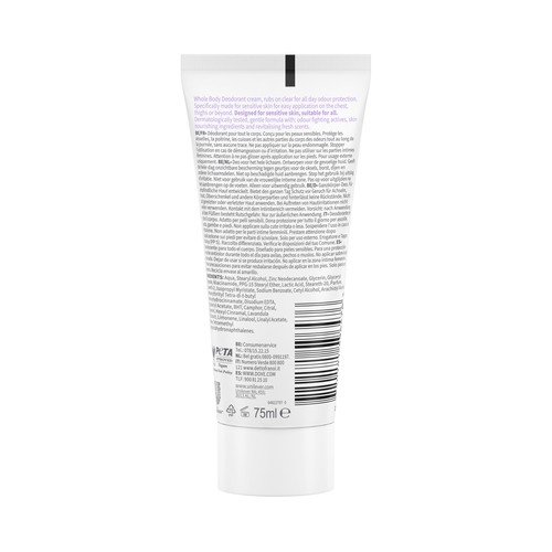 DOVE Desodorante en crema para mujer, para todo el cuerpo 75 ml.