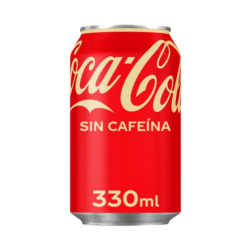 COCA COLA Sin cafeína Refresco de cola lata 33 cl.