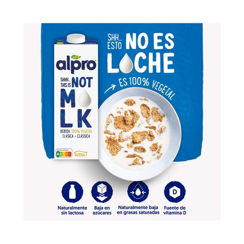 ALPRO Not milk Bebida de avena 100% vegetal 8 x 1 l.