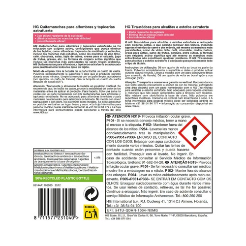 HG Spray anti manchas extrafuerte 500 ml.