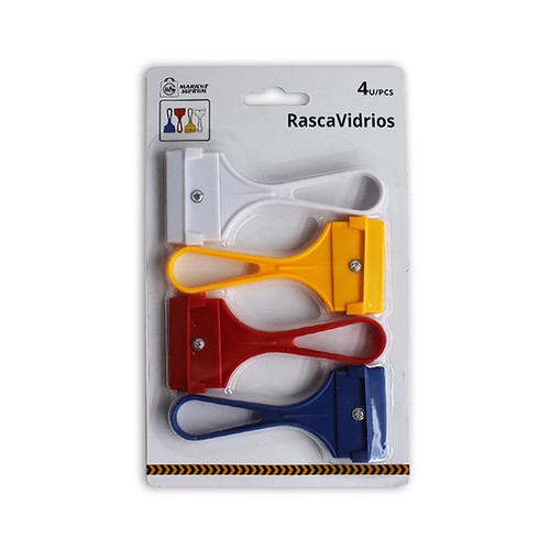 Rascavidrios 4 unidades 11cm, MARKET SUPREME.