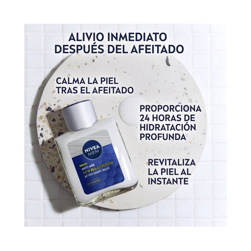 NIVEA Men anti-age hyaluron After shave con antiedad con ácido Hialurónico 100 ml.