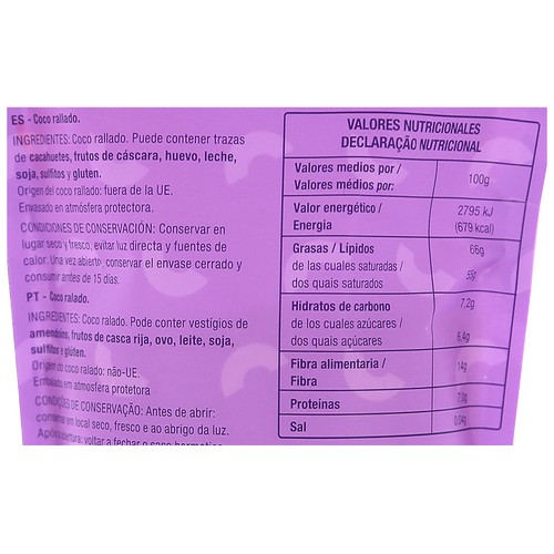PRODUCTO ALCAMPO Coco rallado 125 g.
