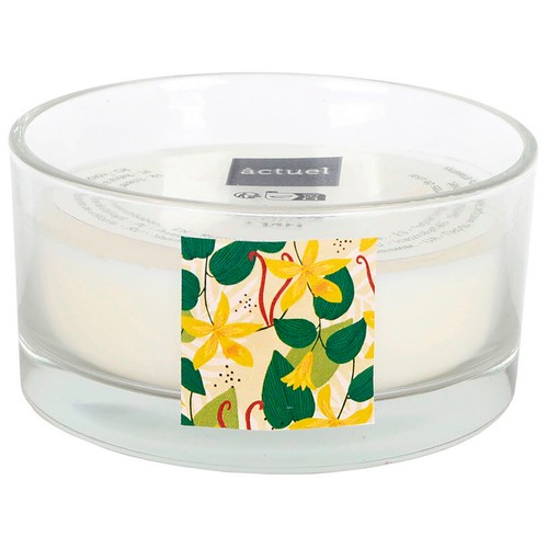 Vaso de vela perfumada con aroma de vainilla ACTUEL.