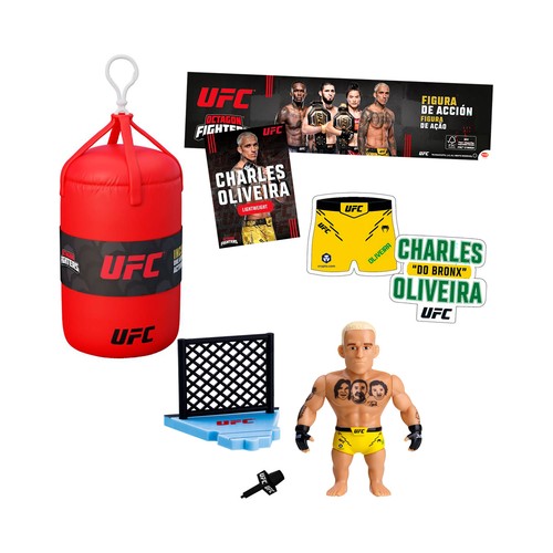 UFC Punching Bag Figura Articulada de acción Octagon Fighters 7,5 Cms + Set Lucha, modelos surtidos +8 Años BIZAK