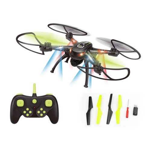 Dron con cámara 40cm. Juguete con batería de lítio, luces y 2.4gHz, ALCAMPO.