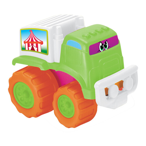 Coche con cara mini monster de colores ONE TWO FUN ALCAMPO.