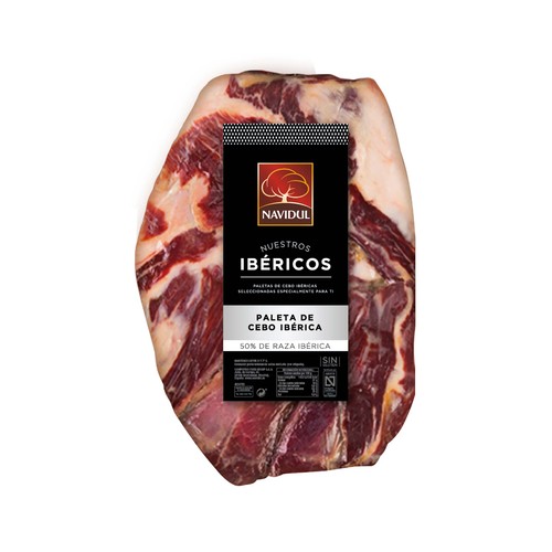 Centro de paleta de cebo ibérica 50% raza ibérica, cortada en lonchas NAVIDUL - Loncha fina 1 mm