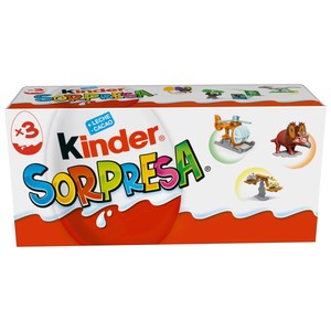 Imagen de KINDER Sorpresa Huevos de chocolate con leche pack de 3 uds. 20 g.