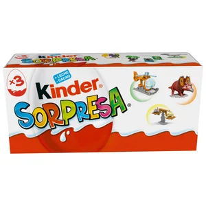 KINDER Sorpresa Huevos de chocolate con leche pack de 3 uds. 20 g.