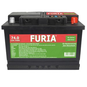 Imagen de Batería de coche 74Ah, arranque 680A, 12V, L: 27,8cm, A: 17,5cm, H: 19cm, FURIA.